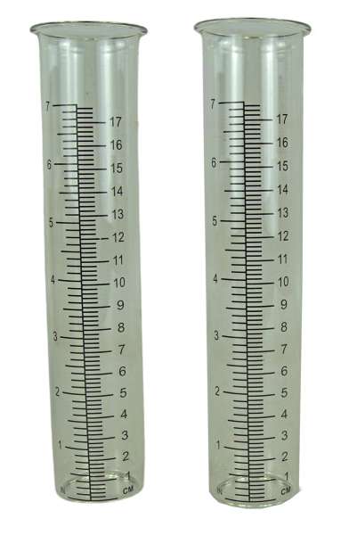 Präzisions-Regenmesser-Ersatzglas-Set ca. Ø 4,5 cm x 22 cm